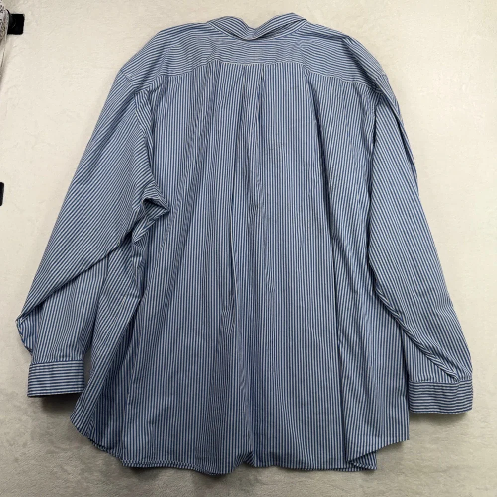 Polo Ralph Lauren 6XB Button Down Shirt Classic Striped Big and Tall Blue White